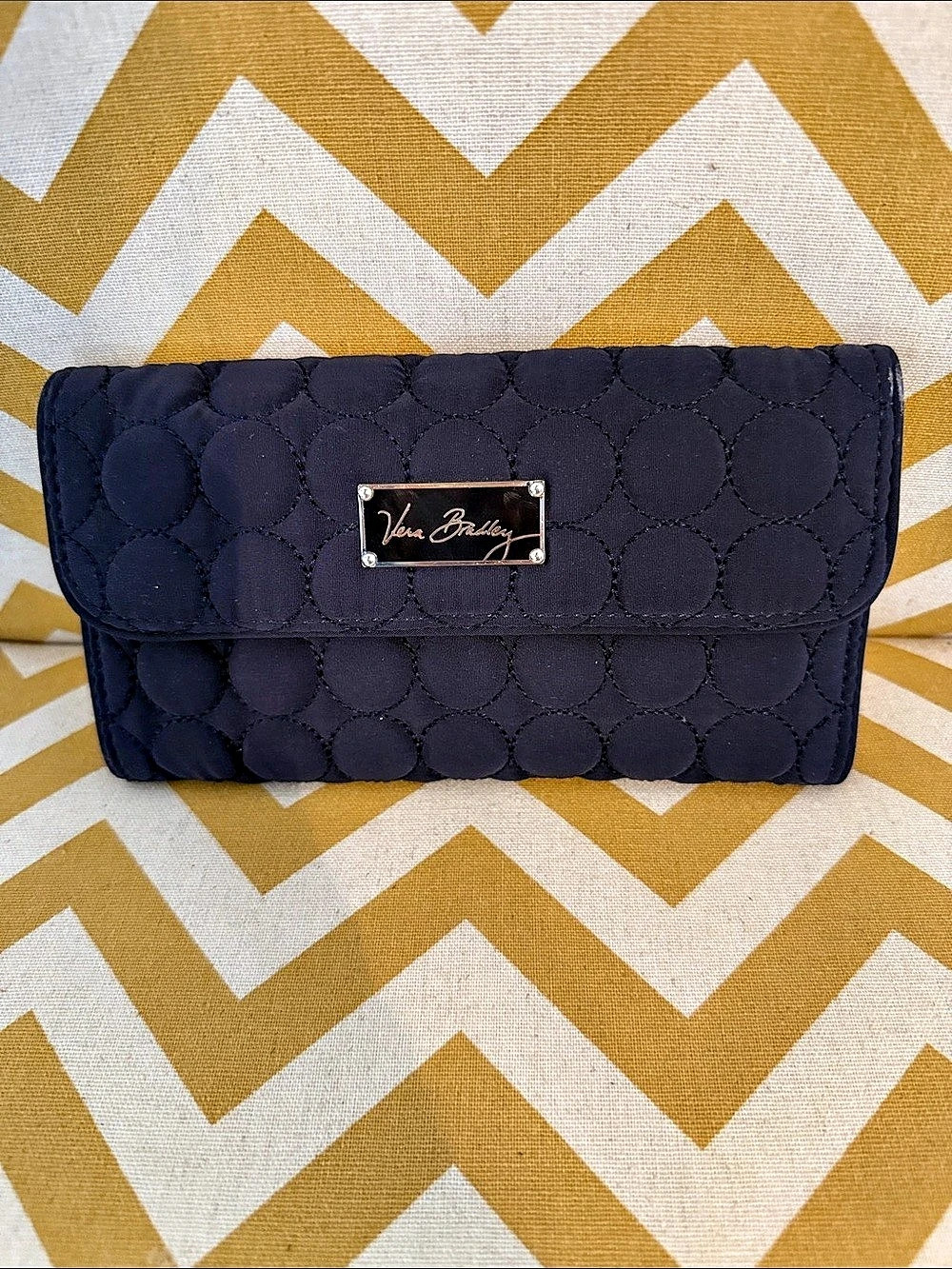 Vera Bradley Checkbook Wallet Quilted Navy NWT